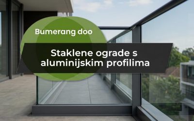 Staklene ograde s aluminijskim profilima